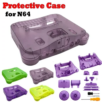 Сменный корпус для игровой консоли Nintendo 64 N64 в стиле ретро, полупрозрачный чехол, защитная крышка коробки, игровые аксессуары