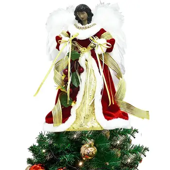 Ангельский топпер для Рождественской елки, Декоративное ангельское украшение для верхушки дерева, Ангельские украшения для рабочего стола Рождественской елки, внутренний двор