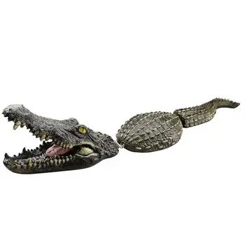Плавающая статуя крокодила из смолы, Садовый пруд, плавающее украшение в виде животного, Имитация паркового бассейна, украшения