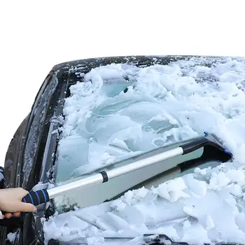 Многофункциональная телескопическая лопата для уборки снега, удобная лопата для уборки снега, гибкий автомобильный инструмент для уборки снега, льда и разморозки.