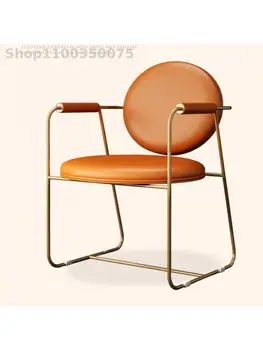 Итальянский минималистский обеденный стул, Легкий Роскошный Обеденный стул Nordic Home, Минималистский постмодернистский Дизайнерский стул для отдыха